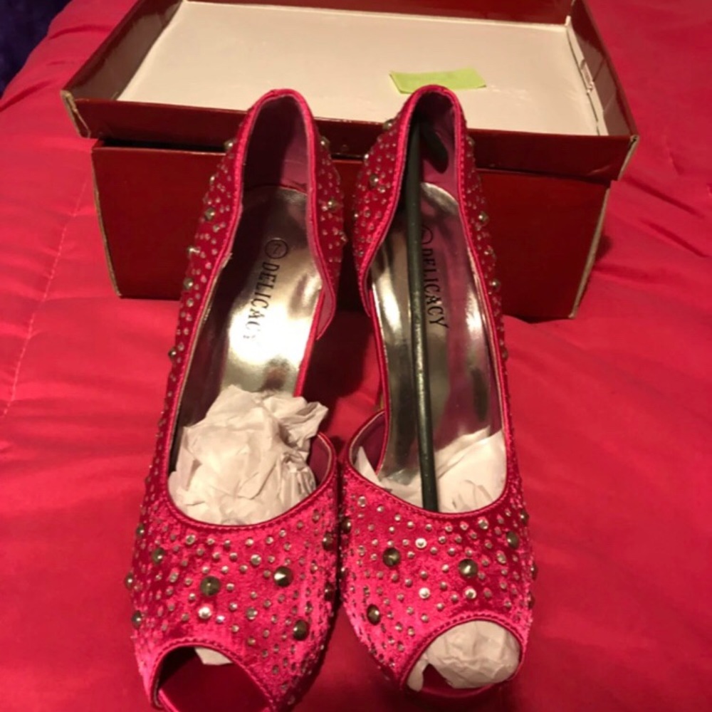 Pink Rhinestone heels - Picture 3 of 4
